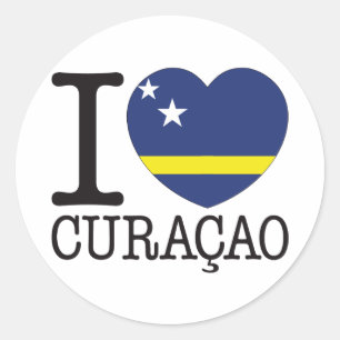 Curacao Love v2 Classic Round Sticker