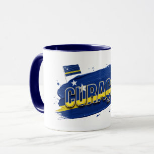 Curaçao Paint Brush Design   Caribbean Pride Mug