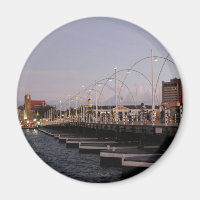 Curaçao Queen Emma Pontoon Bridge at Dusk