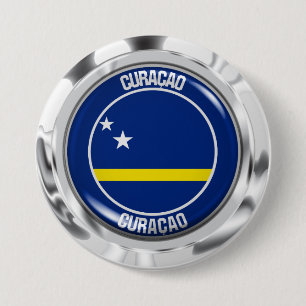 Curaçao Round Emblem 3 Inch Round Button