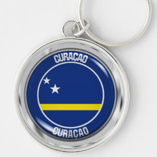 Curaçao Round Emblem Keychain