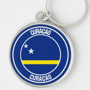 Curaçao Round Emblem Keychain