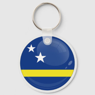 Curaçao Round icon flag Keychain