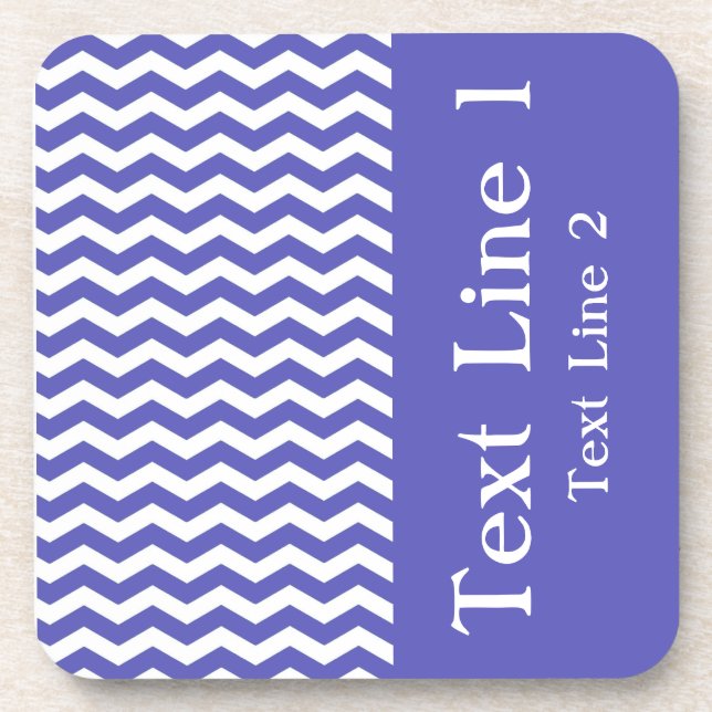 Curacao Shores Wave Chevron customizable Coaster (Front)