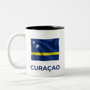 Curaçao Simple Flag   Everyday Pride Two-Tone Coffee Mug