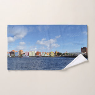 Curaçao Skyline w/out text (customizable) Hand Towel