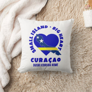 CURAÇAO Small Island Big Heart Dushi Korsuo  Throw Pillow