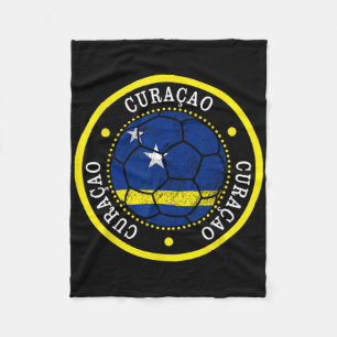 Curacao Soccer Ll,curacao,flag Of Curacao,curacao Fleece Blanket