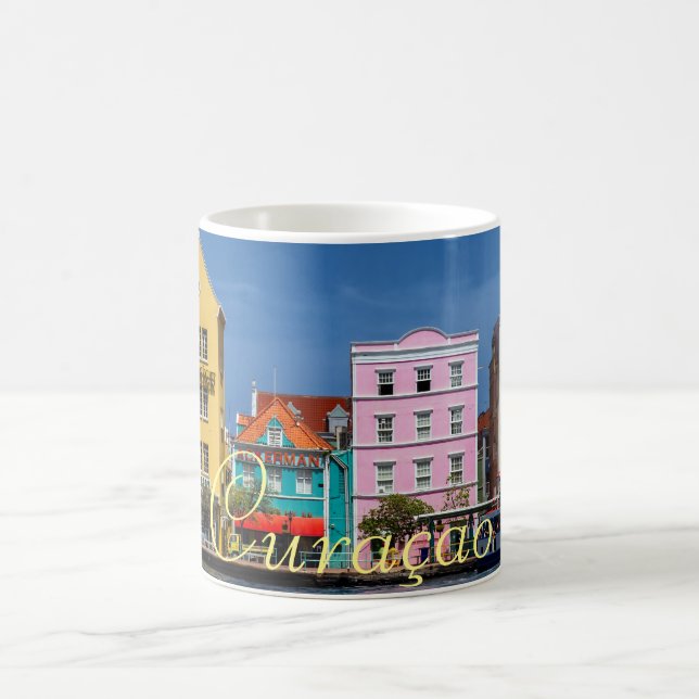 Curaçao sur blanc 11 oz classique Mug blanc (Centre)