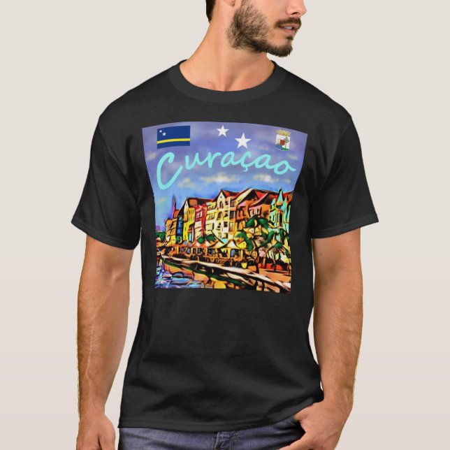 Curacao Travel Poster Classic T-Shirt (Front)