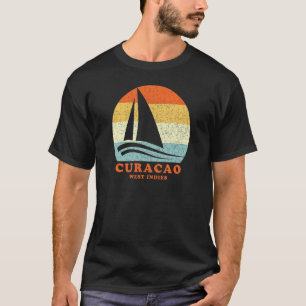 Curacao West Indies Vintage Sailboat Sailing Vacat T-Shirt