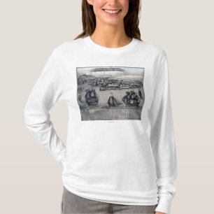 CuracaoPanoramic MapCuracao, Netherlands T-Shirt