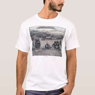 CuracaoPanoramic MapCuracao, Netherlands T-Shirt