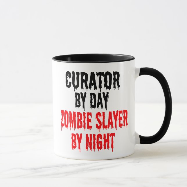 Curator Zombie Joke Mug (Right)