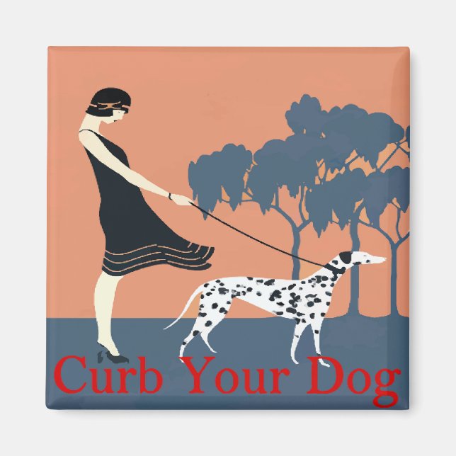 Curb Your Dog, add text Magnet (Front)