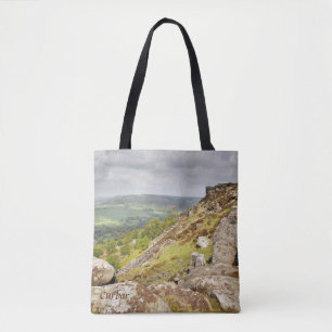 Curbar Edge in the Peak District, Derbyshire photo Tote Bag