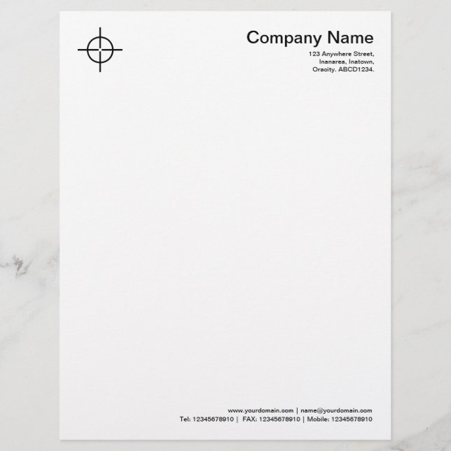 Curcular Crosshairs - Black Letterhead (Front)