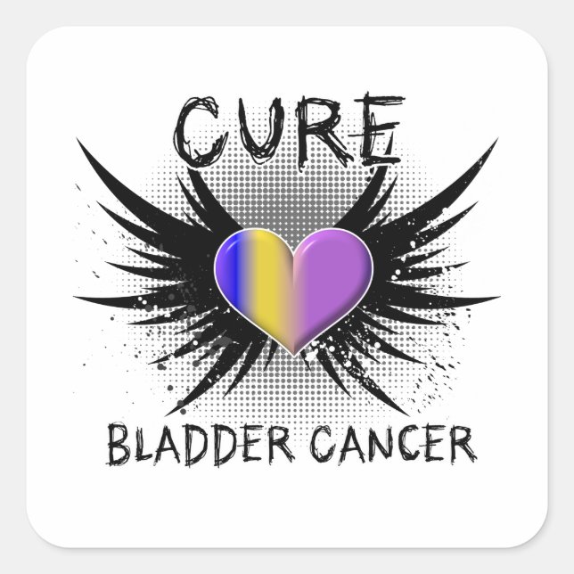 Cure Bladder Cancer Square Sticker (Front)