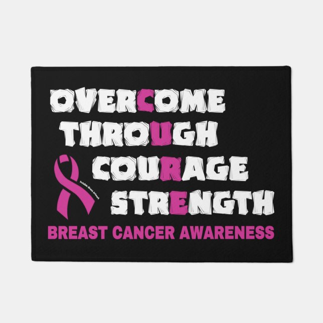CURE...Breast Cancer Doormat (Front)