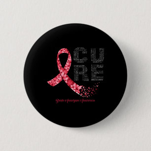 CURE Burgundy Ribbon Brain Aneurysm Awareness 2 Inch Round Button