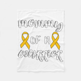 Cure Childhood Cancer Awareness Mum Of A Warrior  Fleece Blanket