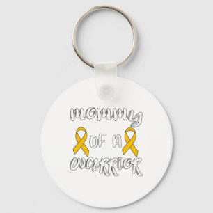 Cure Childhood Cancer Awareness Mum Of A Warrior Keychain