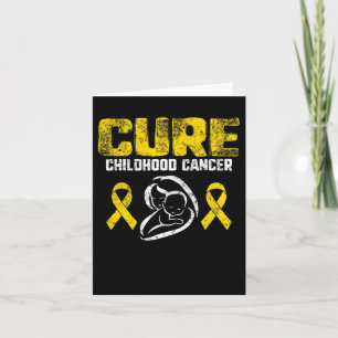 Cure Childhood Cancer Gold Ribbon Support Mom Awar Card