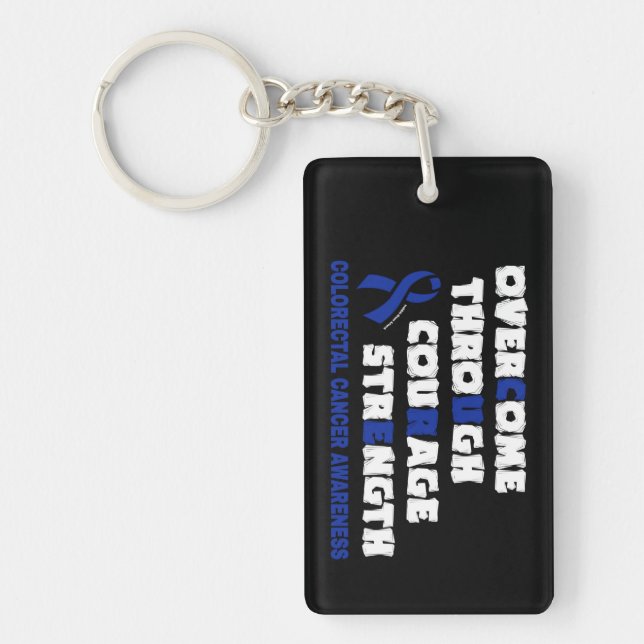 CURE...Colourectal Cancer Keychain (Front)