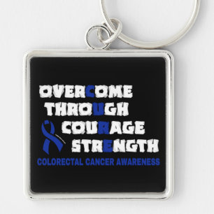 CURE...Colourectal Cancer Keychain