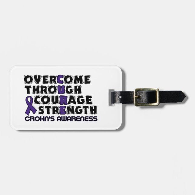CURE...Crohn's Luggage Tag (Front Horizontal)