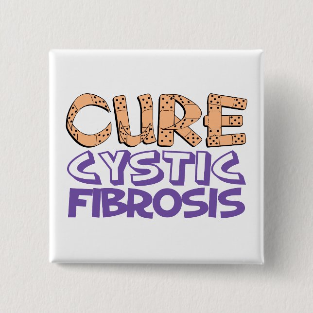 Cure Cystic Fibrosis 2 Inch Square Button (Front)