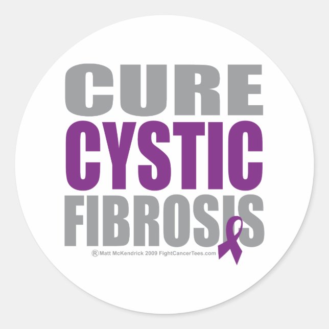 Cure Cystic Fibrosis Classic Round Sticker (Front)