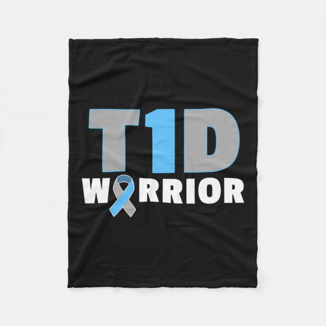 Cure Diabetic - Fun T1d Diabetes One Awareness  Fleece Blanket (Front)