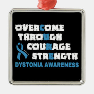 CURE...Dystonia Metal Ornament