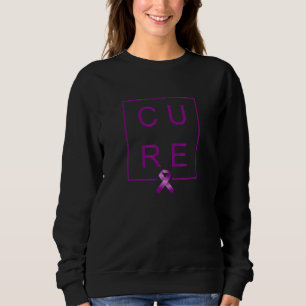Cure Epilepsy Awareness Month Purple Ribbon Suppor Sweatshirt