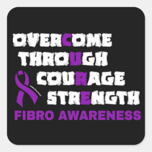 CURE...Fibro Square Sticker