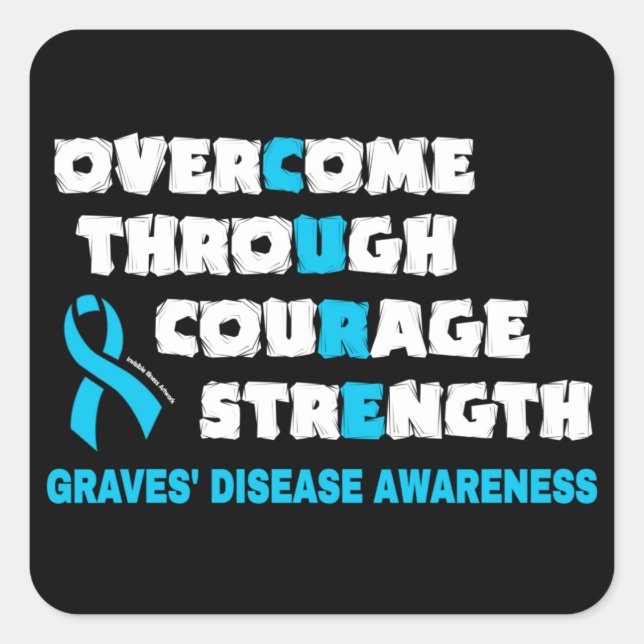 CURE...Graves' Square Sticker (Front)