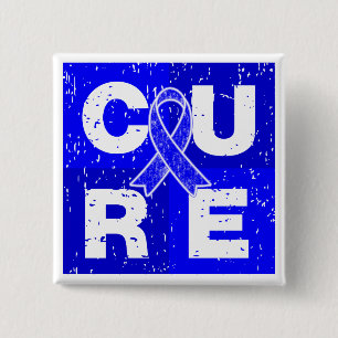 CURE Huntington's Disease Cube 2 Inch Square Button