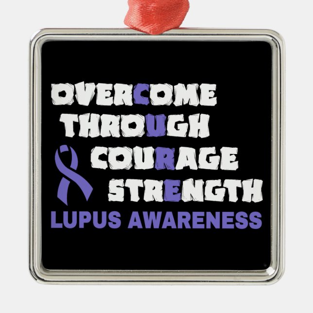 CURE...Lupus Metal Ornament (Front)