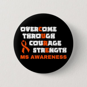 CURE...MS  2 INCH ROUND BUTTON