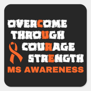 CURE...MS SQUARE STICKER