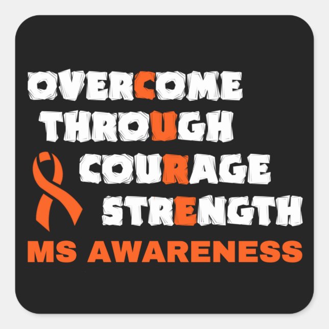 CURE...MS SQUARE STICKER (Front)