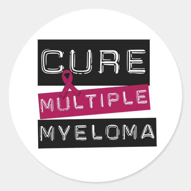 Cure Multiple Myeloma Classic Round Sticker (Front)