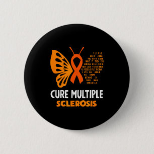 Cure Multiple Sclerosis Awareness Butterfly Ms Awa 2 Inch Round Button