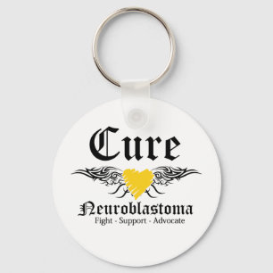 Cure NeuroblastomaTattoo Wings Keychain