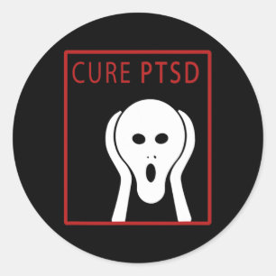 Cure Ptsd Awareness 2 Post Traumatic Stress Disord Classic Round Sticker
