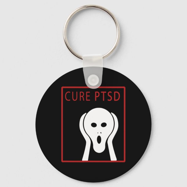 Cure Ptsd Awareness 2 Post Traumatic Stress Disord Keychain (Front)