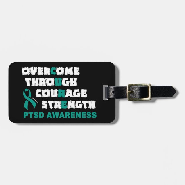 CURE...PTSD LUGGAGE TAG (Front Horizontal)