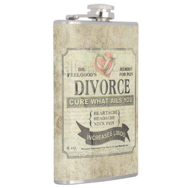 Cure What Ails You - Divorce Humour Flask (Right)