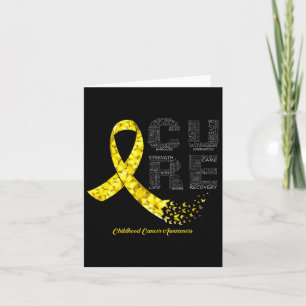 Cure Yellow Ribbon Childhood Cancer Awareness Card